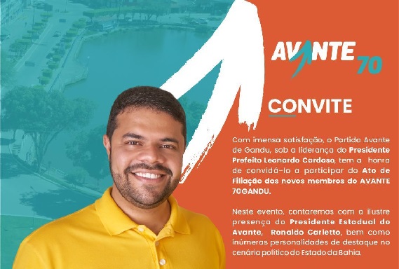 Prefeito L O Convida A Comunidade Para Ato De Filia O Do Avante Em