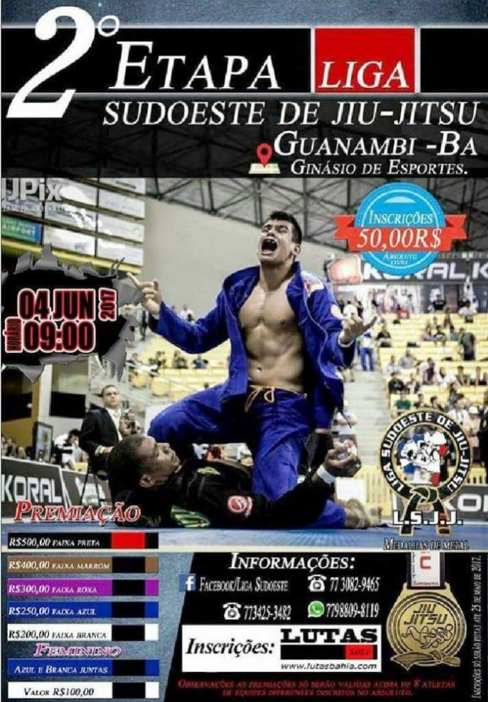 2ª Etapa da Liga Sudoeste de Jiu Jitsu. Guanambí/BA em 05/06/17