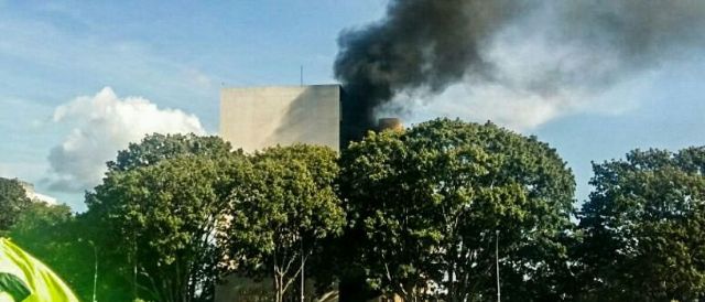 Protesto contra Temer causa incêndio em ministério