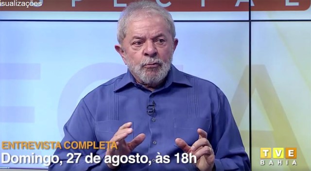 TVE exibe entrevista exclusiva do ex-presidente Lula neste domingo