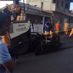 Prefeitura de Candeias inicia recuperação asfáltica no centro da cidade