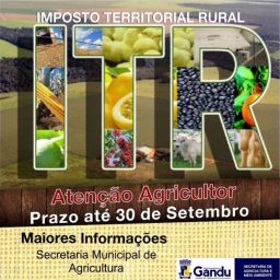 Prefeitura de Gandu convoca produtores rurais para declaração do ITR.
