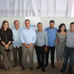 Prefeito de Gandu e comitiva participaram da entrega da Policlínica Regional de Valença.