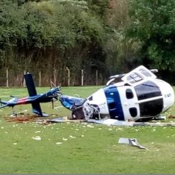 Helicóptero da PM cai com governador do ES a bordo