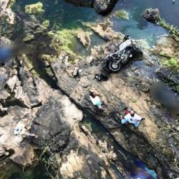 Casal morre após moto cair de ponte na Ponta da Gruta, Nazaré das Farinhas