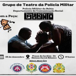 Grupo de Teatro da PMBA se apresenta em Wenceslau Guimarães; ´Peça Labirinto´