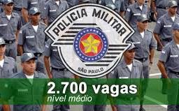 Polícia Militar anuncia Concurso Público com 2.700 vagas no estado de São Paulo