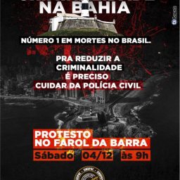 Policiais civis programam ato no Farol da Barra contra a violência na Bahia