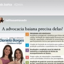 Publicação indevida da OAB-BA pode gerar cassação de chapa de Daniela Borges