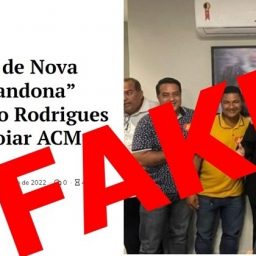 Fake! Prefeito de Nova Ibiá não abandonou Jerônimo Rodrigues para apoiar ACM Neto