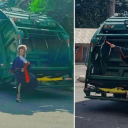 Ex-catadora se torna advogada e posa ao lado de caminhão de lixo para homenagear seu passado