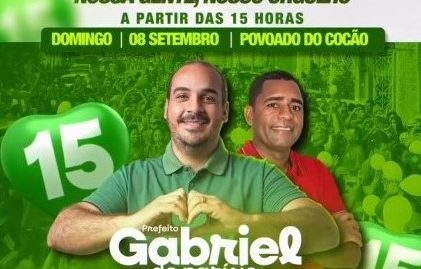 Gabriel de Parísio anuncia comício eleitoral no povoado do Cocão em Wenceslau Guimarães