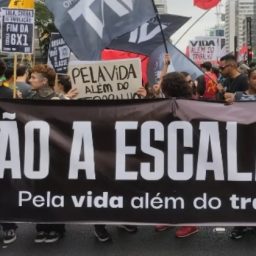 Manifestantes vão às ruas pelo fim da escala de trabalho 6×1