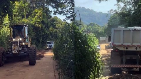 Prefeitura inicia patrolamento e cascalhamento em três frentes na zona rural de Ibirataia