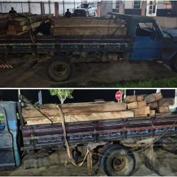 Polícia Rodoviária Estadual apreende caminhão com madeira nativa na BA-650, entre Ipiaú e Ibirataia