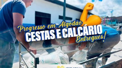 Prefeitura de Ibirataia atende demanda de cestas básicas e calcário no Distrito de Algodão