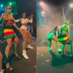 Prefeita de Ibicaraí dança no palco com banda La Fúria durante o Ibifolia e viraliza