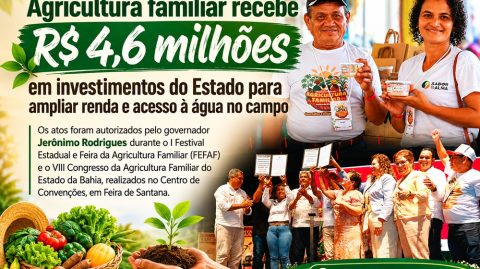 Agricultura familiar recebe R$ 4,6 milhões em investimentos do Estado para ampliar renda e acesso à água no campo