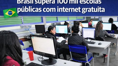 Brasil supera 100 mil escolas públicas com internet gratuita