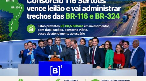 Consórcio116 Sertões vence leilão e vai administrar trechos das BR-116 e BR-324