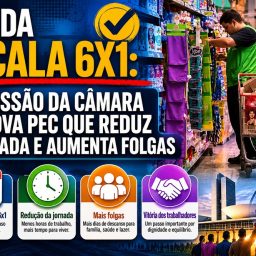 Fim da escala 6×1: comissão da Câmara aprova PEC que reduz jornada e aumenta folgas
