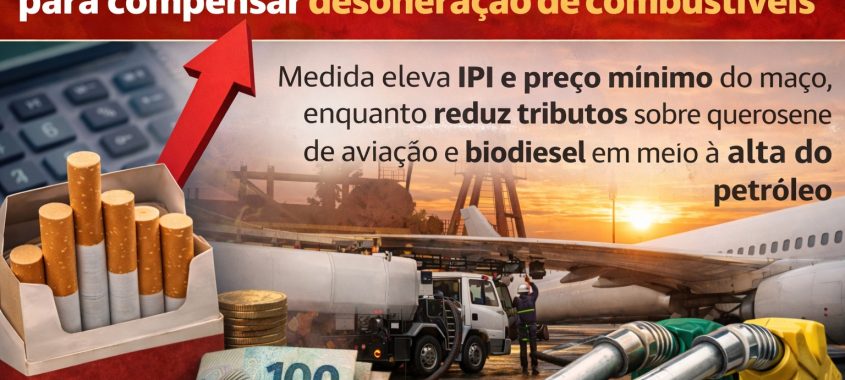 Governo aumenta imposto sobre cigarros para compensar desoneração de combustíveis