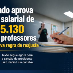 Senado aprova piso salarial de R$ 5.130 para professores com nova regra de reajuste