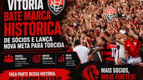 Vitória bate marca histórica de sócios e lança nova meta para torcida