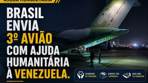 Brasil envia 3º avião com ajuda humanitária à Venezuela