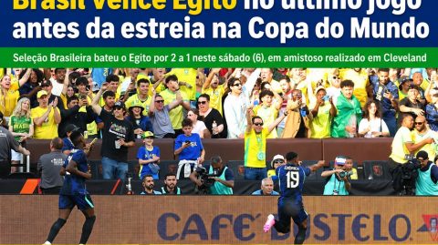 Brasil vence Egito no último jogo antes da estreia na Copa do Mundo