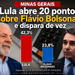 Lula abre 20 pontos sobre Flávio Bolsonaro e dispara de vez em MG, diz pesquisa