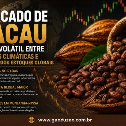 Mercado de cacau segue volátil entre apostas climáticas e aumento dos estoques globais