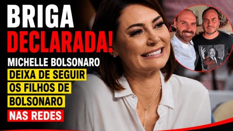Briga declarada! Michelle Bolsonaro deixa de seguir os filhos de Bolsonaro nas redes