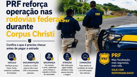 PRF reforça operação nas rodovias federais durante Corpus Christi
