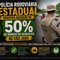 Polícia Rodoviária Estadual registra redução de 50% no número de acidentes no São João