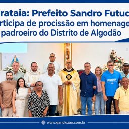 Ibirataia: Prefeito Sandro Futuca participa de procissão em homenagem ao padroeiro do Distrito de Algodão