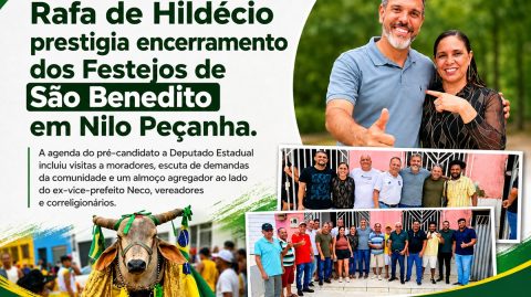 Rafa de Hildécio prestigia encerramento dos Festejos de São Benedito em Nilo Peçanha