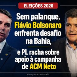 Sem palanque, Flávio Bolsonaro enfrenta desafio na Bahia, e PL racha sobre apoio à campanha de ACM Neto