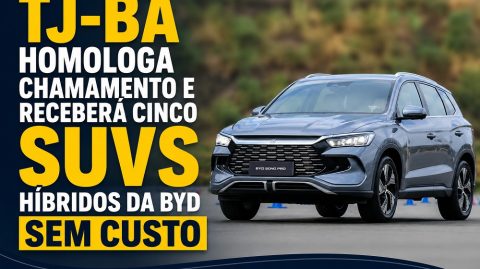 TJ-BA homologa chamamento e receberá cinco SUVs híbridos da BYD sem custo