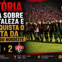 Vitória vira sobre Fortaleza e conquista o penta da Copa do Nordeste
