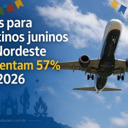 Voos para destinos juninos do Nordeste aumentam 57% em 2026