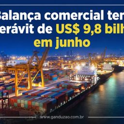 Balança comercial tem superávit de US$ 9,8 bilhões em junho