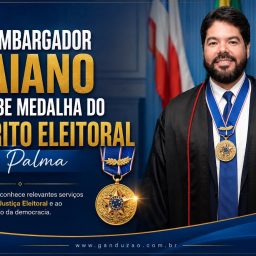 Desembargador baiano recebe Medalha do Mérito Eleitoral com Palma
