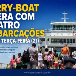 Ferry-Boat opera com quatro embarcações nesta terça-feira (21)