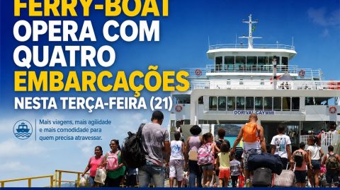 Ferry-Boat opera com quatro embarcações nesta terça-feira (21)