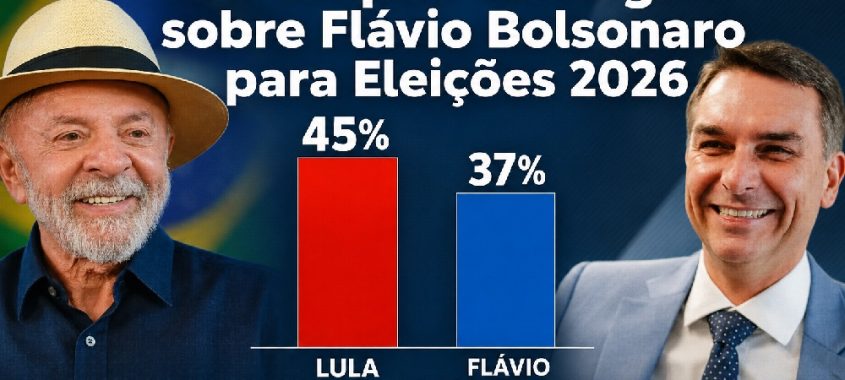 Lula amplia vantagem sobre Flávio Bolsonaro para Eleições 2026