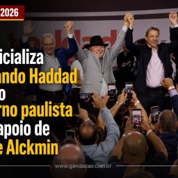 PT oficializa Fernando Haddad para o governo paulista com apoio de Lula e Alckmin