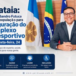 Ibirataia: Prefeito Sandro Futuca convida população para inauguração do Complexo Poliesportivo nesta sexta-feira, 24