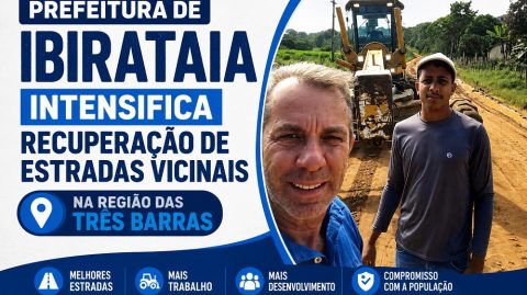 Prefeitura de Ibirataia intensifica recuperação de estradas vicinais na região das Três Barras