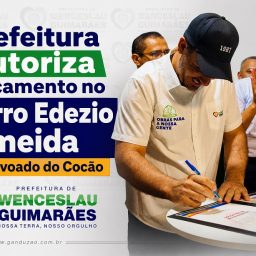 Prefeitura autoriza calçamento no Bairro Edezio Almeida no povoado do Cocão em Wenceslau Guimarães